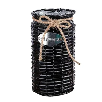 

1pc Wicker High Floor Vase White Imitation Flower Pot Flower Basket Flower Vase Decoration Home Nordic Decoration S7