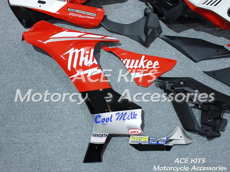 Мотоциклетный обтекатель abs для YAMAHA YZF-R1 15 16 YZF1000- впрыска кузова эффектный красный и белый ACE № 669
