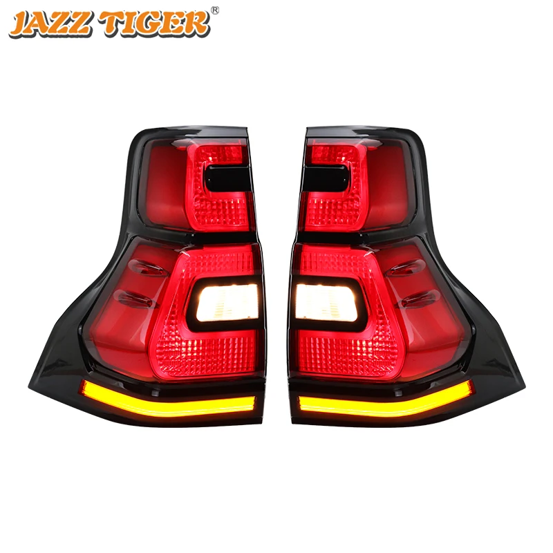 Car LED Tail Light Taillight For Toyota Prado FJ150 2011- Rear Fog Lamp+ Brake Light+ Reverse+ Dynamic Turn Signal