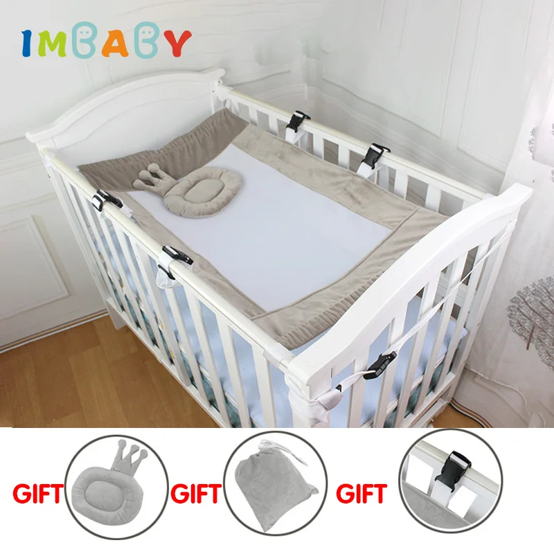 IMBABY детский гамак для младенцев Домашний открытый съемный портативный удобный комплект для кровати кемпинг Детская подвесная кровать - Цвет: Grey