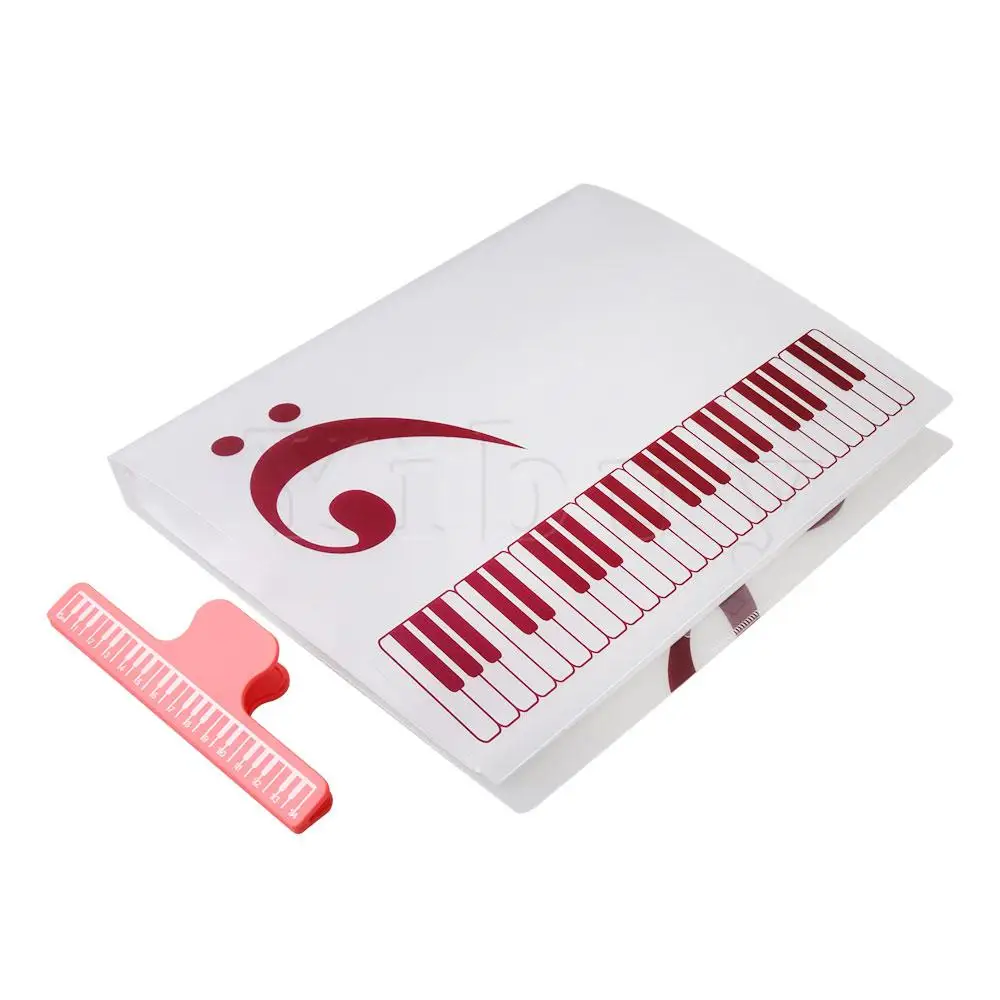 

Yibuy Multicolor ABS Piano Book Folders With Red Clip Musical Parts