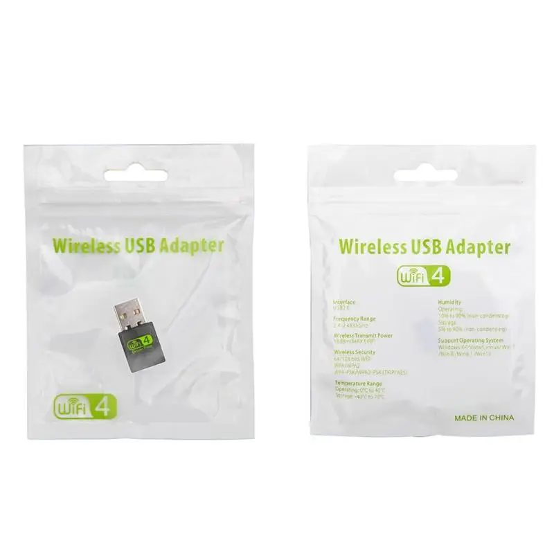 Usb-адаптер Wi-Fi адаптер 300 Мбит/с Беспроводной LAN сетевая карта для Win 10, 8, 7, XP подходит для настольных ПК удобно и быстро