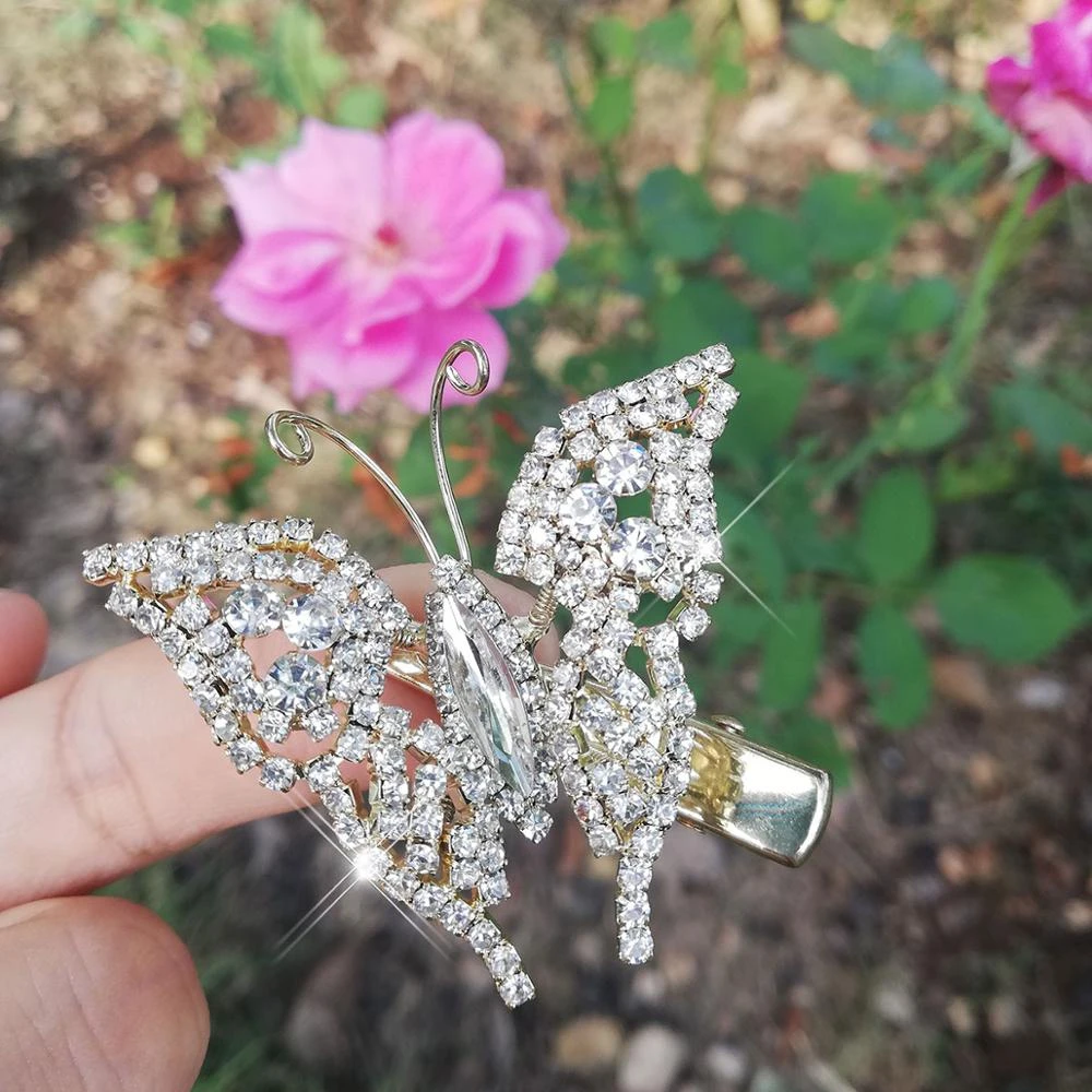Crystal Butterfly Hair Accessories | Butterfly Wedding Hair Accessories -  Full - Aliexpress