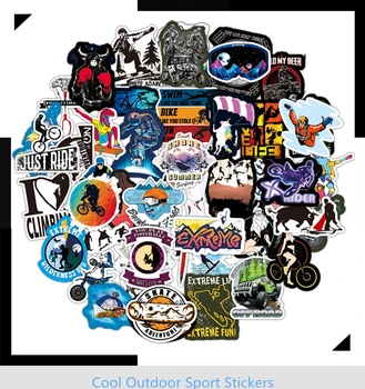 

50PCS Outdoor Sport Sticker Camping Viving Ski Cool Extreme Sports Stickers Waterproof Decal Sticker to DIY Suitcase Laptop Moto