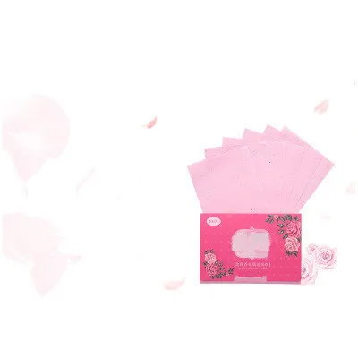 rose 100 шт. масло для лица промокательные бумаги для впитывания жира листы уход за кожей лица Очищение, лечение акне глубокого очищения масла Управление инструмент для макияжа лица - Цвет: rose
