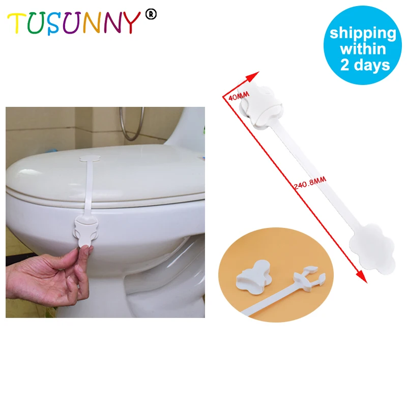 Children Protection Bendy 6 Pcs Plastic Baby Safety Toilet Locks,40*240.8mm Free Shipping
