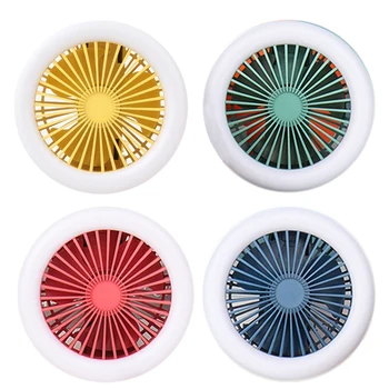 

USB Desktop Foldable Fan, 3-Speed Personal Small Desktop Table, Quiet Soft Night Llight Fan, Suitable for Home Office Car Outdoo