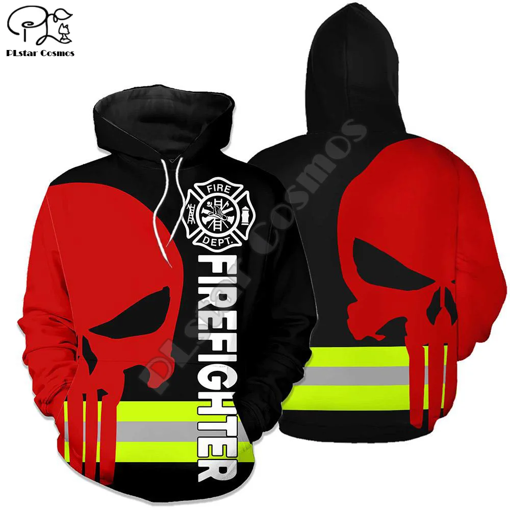 

New Men Women I am a Firefighter print 3D Hoodies Funny fireman Sweatshirt Fashion cosplay skull Hooded Long Sleeve zipper Pullover tshirt tee 11