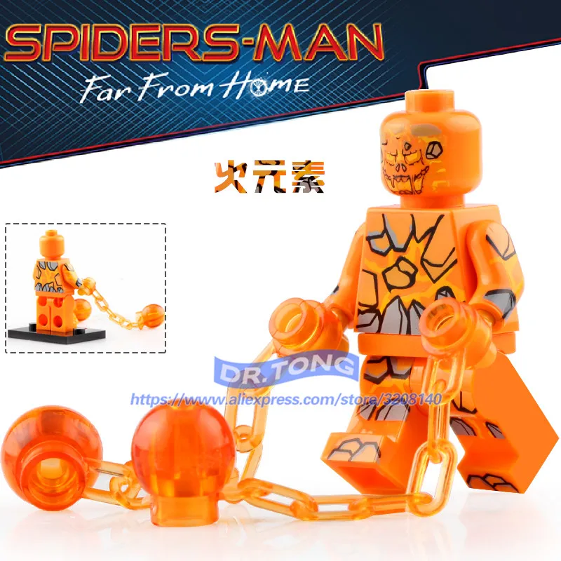 

50pcs GD262 Super Heroes Spider-Man 2 Far From Home Melting Man Figure Blocks Toys Gift