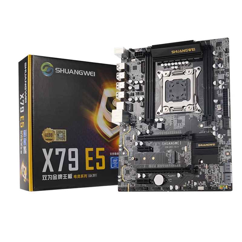 Материнская плата X79 LGA2011 поддержка Xeon E5 series DDR3 128G 4 Garphics card solt 2 * PCI-Ex16 PCI-Ex1 |