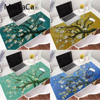 

MaiYaCa Van Gogh Branches Of An Almond Tree In Blossom Gamer Mouse pads XXL Mause Pad Laptop Keyboard Desk Mat for pc gamer