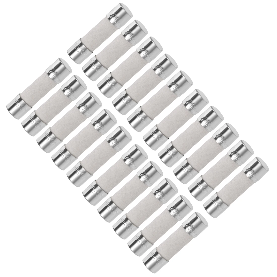 

uxcell Automotive Cartridge Fuses 20A 250V 5x20mm Slow Blow Replacement for Car Stereo Audio Alarm Amplifier Ceramic 20pcs