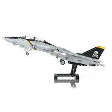 Criador moc bloco de construção do miúdo militar lutador F-14Tomcat supersônico combate avião montagem modelo diy tijolo brinquedos das crianças
