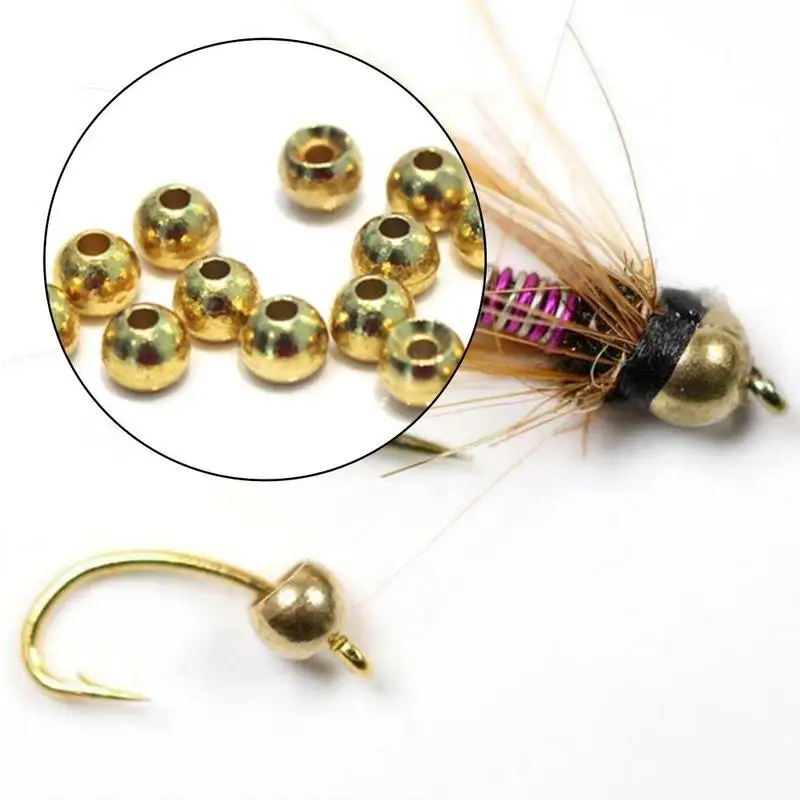 Рыболовный крючок для ловли нахлыстом круглые вольфрамовые бусины Nymph DIY щелевые