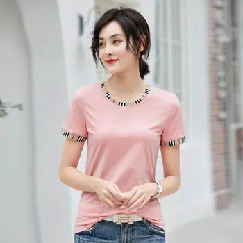 

Summer Women T-Shirts Short Sleeve Shirts Solid Casual Women Shirts Women Tops Cotton Shirts Female Shirts #KQ6728