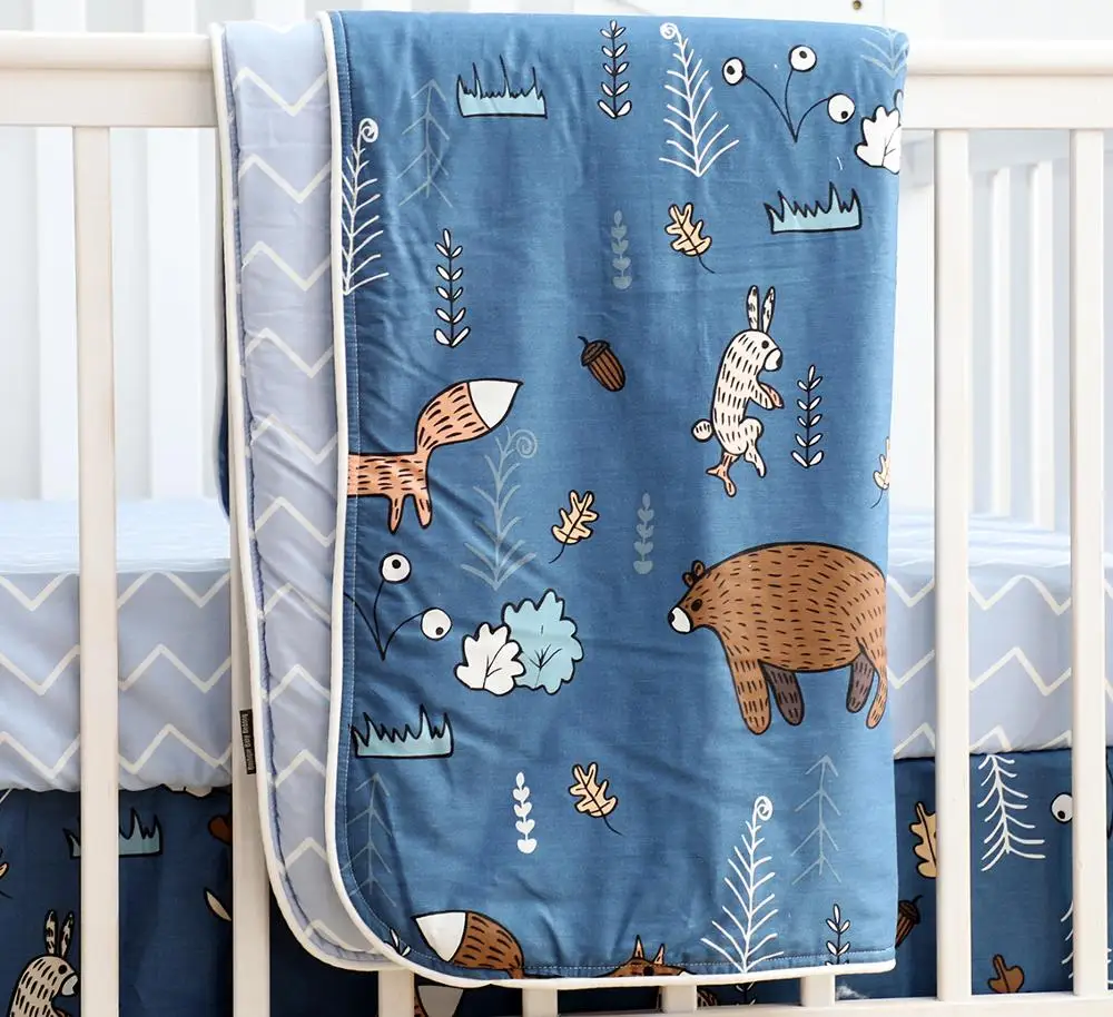 Sahaler Boho Cotton Soft Warm Breathable Baby Blanket Baby Newborn Swaddle Wrap Crib Comforter Quilt 34*42 inches(Animal