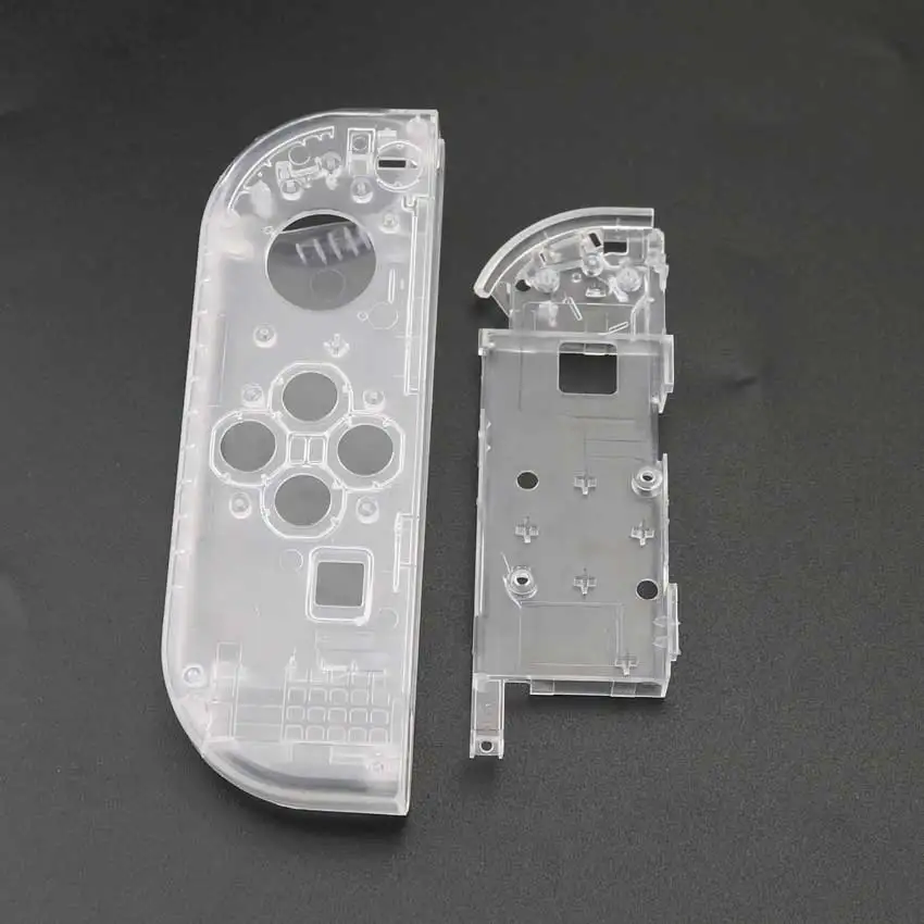 Юйси прозрачный белый пластиковый L R чехол для корпуса, чехол для shand Switch NS NX Joy Con, консоль, оболочка, запасные части - Цвет: Left Part