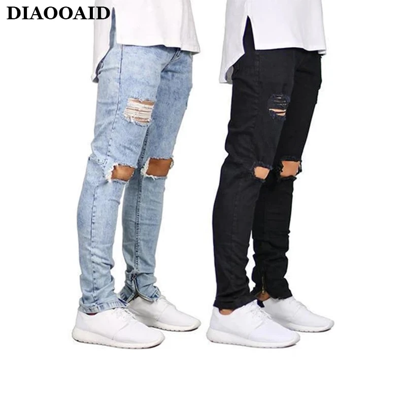 tight ripped black jeans