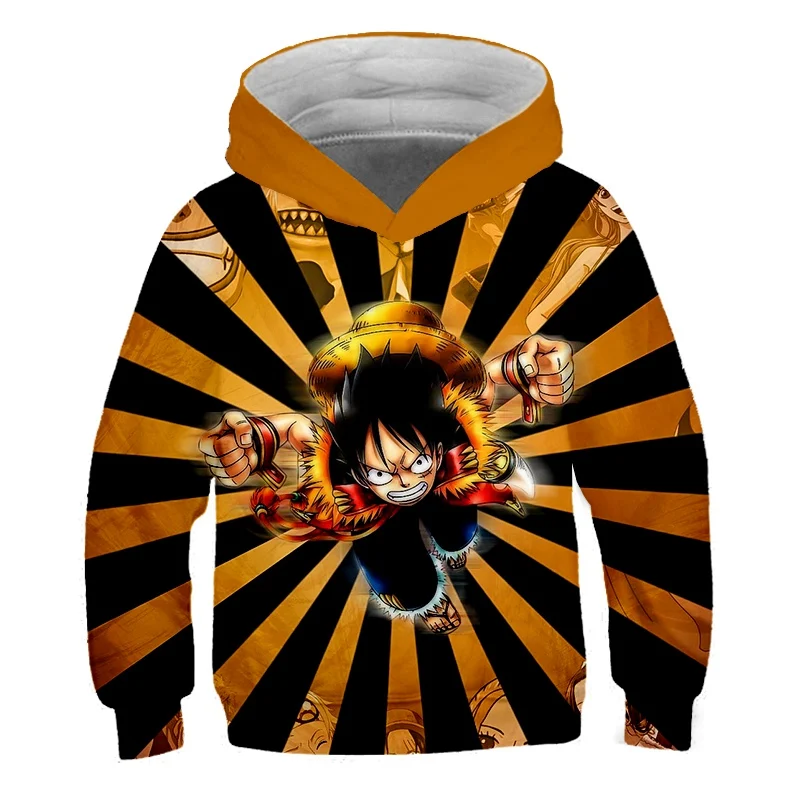 ET12507 Fashion 3D One Piece Anime Hoodies Kids pullovers Hooded Casual Long Sleeve 3D Print Child Hoodies boy/girl Sweatshirts - Цвет: ET12507