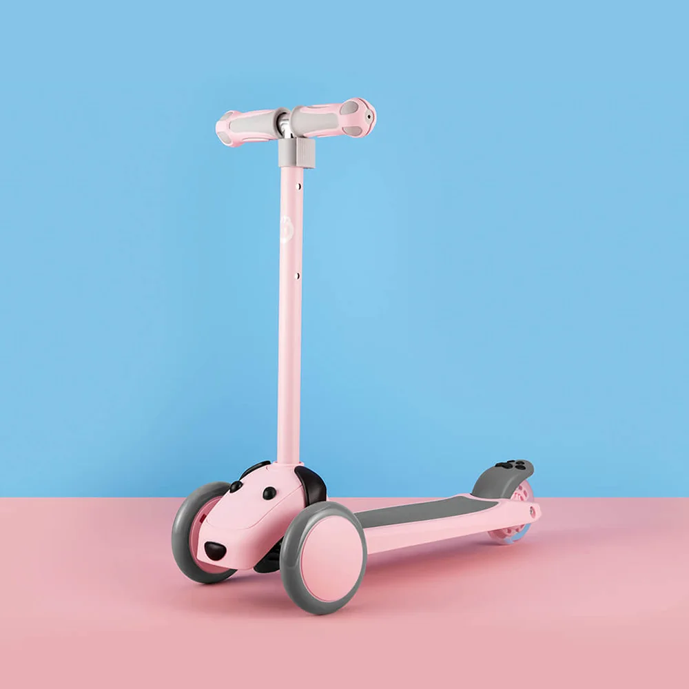 Pink XIAOXUN Детский самокат в форме щенка, регулируемый самокат, трицикл, Детская Спортивная игрушка - Цвет: Pink