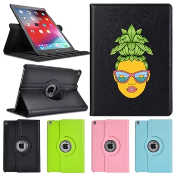 

Ipad 2 3 4 360° Rotating Leather Stand Case Pineapple Girl Cover Protective For 2020 iPad Pro 11 12.9 10.5 7.9 inch Mini 1 2 3