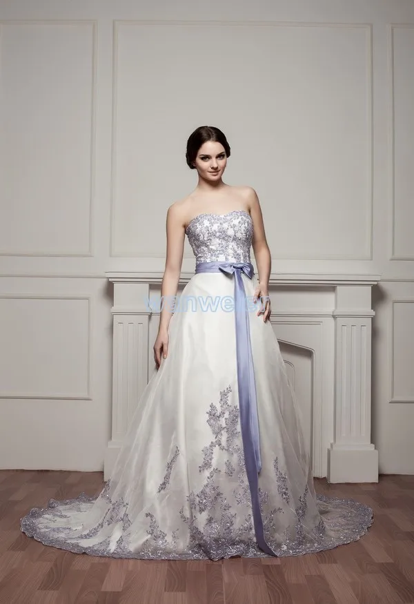 Gratis Verzending 2016 Nieuwe Ontwerp Hot Koop Met Trein Werkelijke Beelden Bruidsjurk Goede Kwaliteit Sjerpen Custom Baljurk Bruiloft jurken