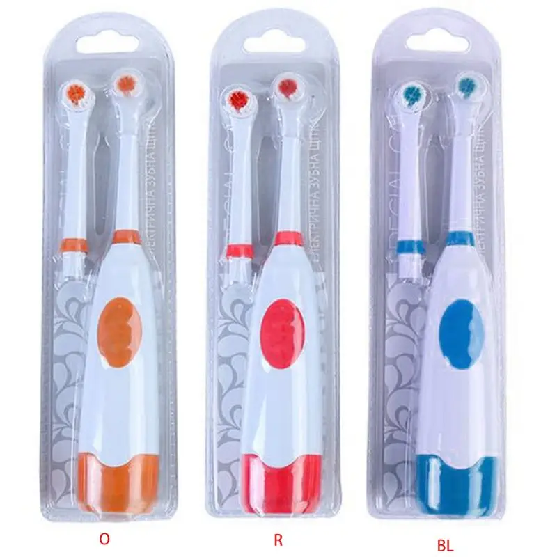 Rotary Electric Toothbrush Heads Set Battery Operated Automatic Non-Rechargeable Waterproof Oral Hygiene Brush for Children Adul | Бытовая