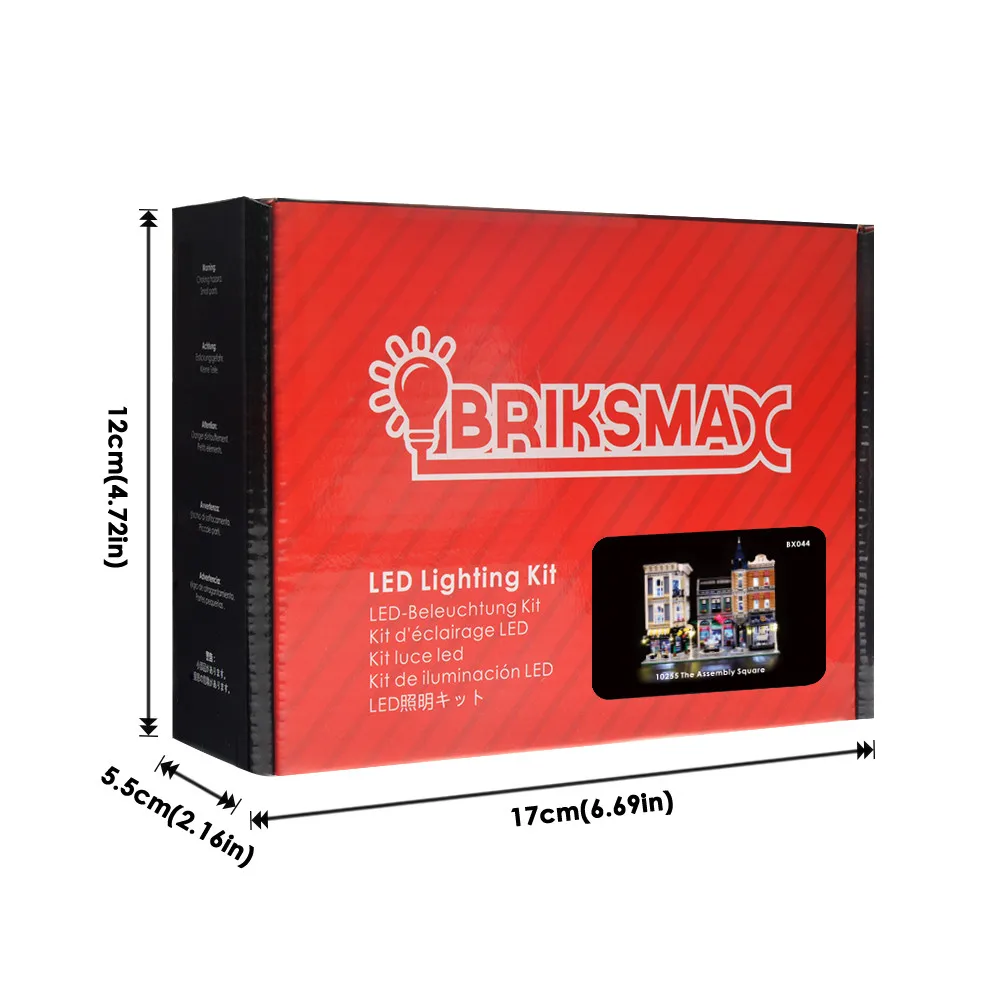 BriksMax Led Light Up Kit for Creator The Assembly Square Building Blocks Model Lighting Set Compatible with 10255 - Цвет: Briksmax Light Set