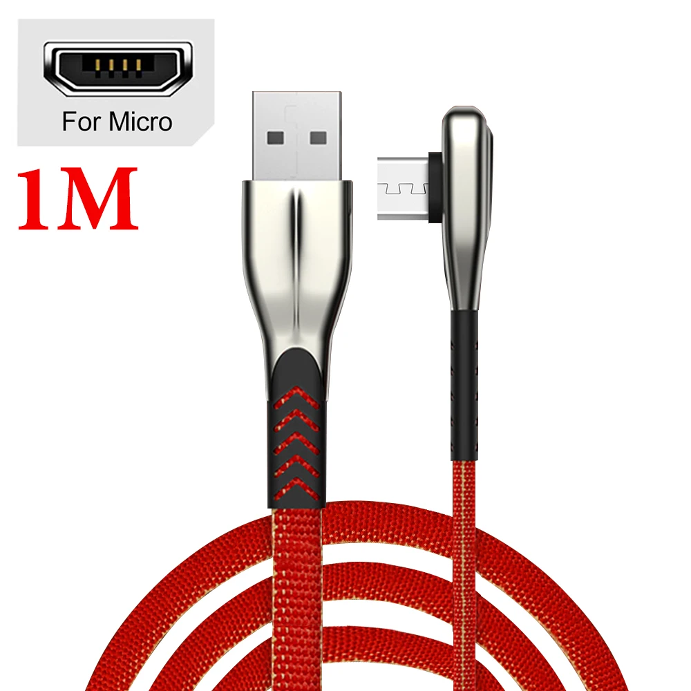 Микро USB кабель для быстрой зарядки для Xiaomi Redmi Android Тип C кабель для передачи данных для мобильного телефона для samsung микро Тип usb C Зарядное устройство кабель - Цвет: Red