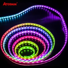Bande lumineuse RGB LED 12V WS2811 IC, rétro-éclairage, ruban de diodes, lampe de fond individuelle Programmable, Pixels, 5050