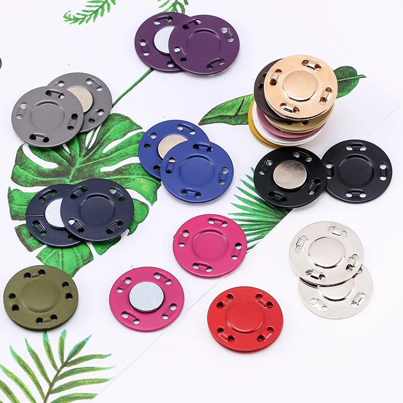 Bydezcon Magnetic Coat Buttons, 1 Pair Automatic Magnetic Buttons Nylon  with Magnets Sewing Material Clothing Button for Crafting Sewing Repair