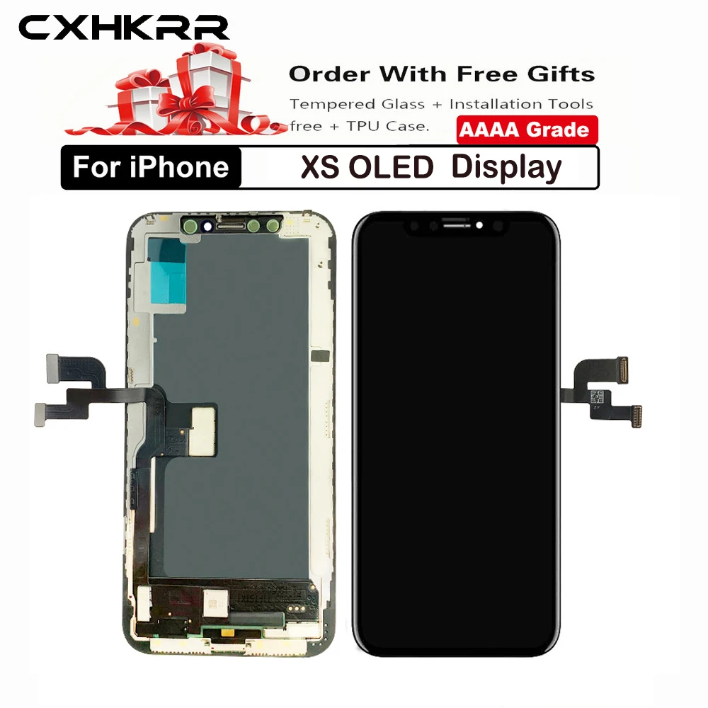 

10PCS/ Grade AAA+++ For iPhone XS OLED Screen Replacement Assembly For iPhone XS LCD Display +Free tracking number