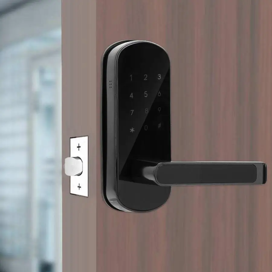 Дверная ручка электронный Смарт Bluetooth приложение карта пароль дверной замок цифровой сенсорной клавиатурой