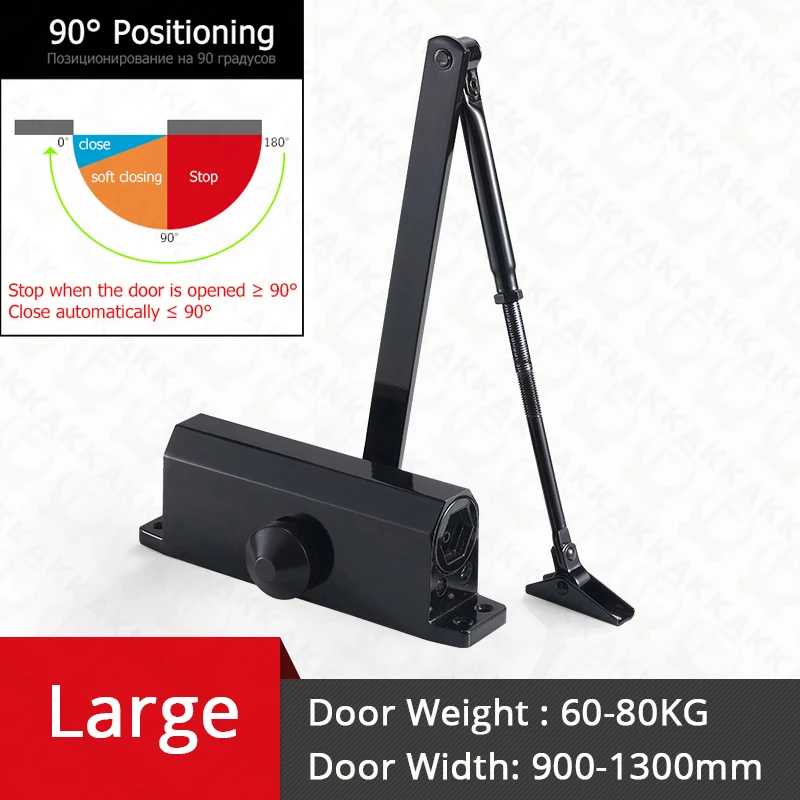 KAK Automatic Door Closer 2 Spring Hydraulic Buffer