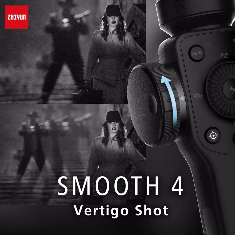  Zhiyun Smooth 4 3-Axis Handheld Gimbal Stabilizer w/Focus Pull & Zoom for iPhone Xs Max Xr X 8 Plus