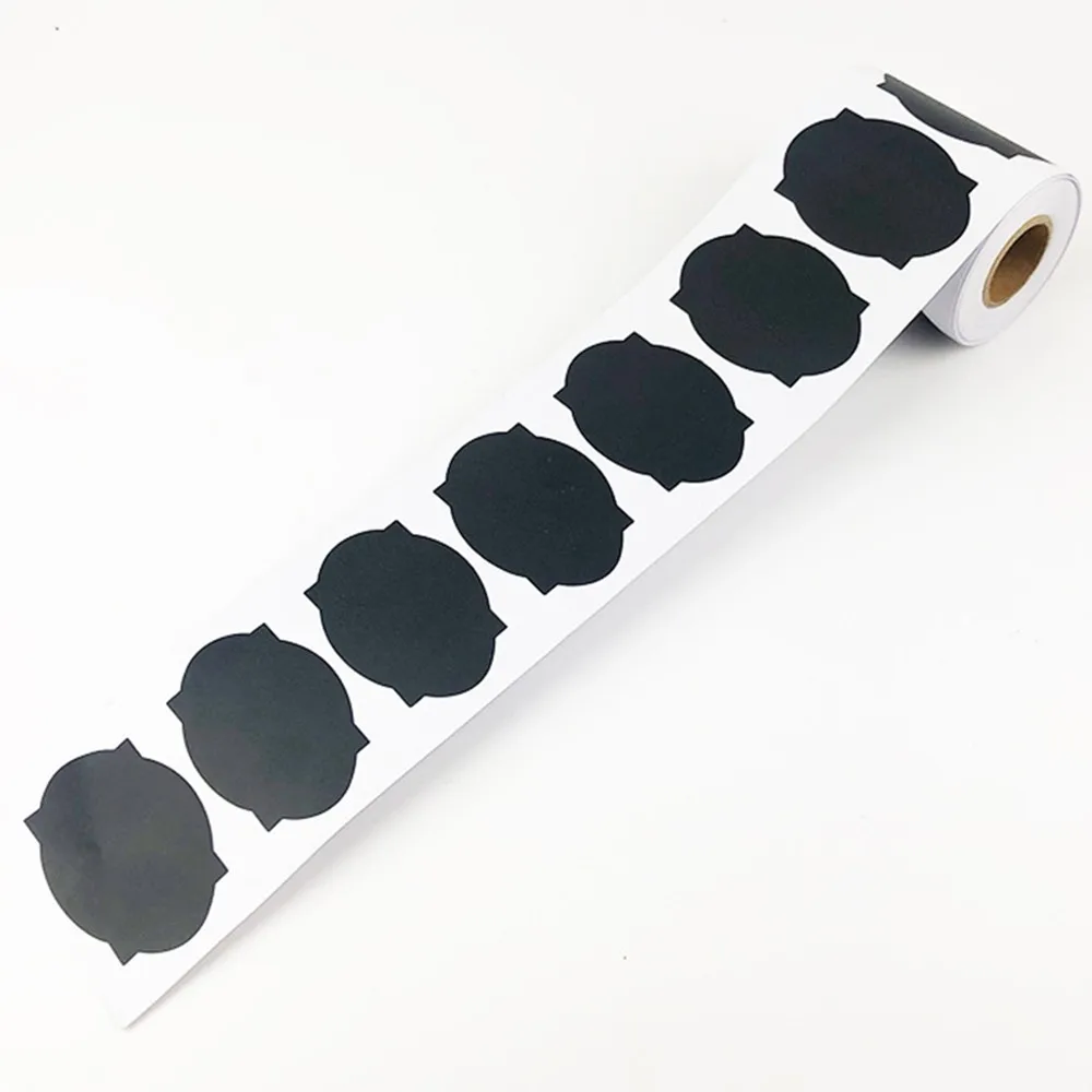 150 Stickers/roll Oval Blackboard Sticker 4x6cm Rewritable Storage Organizer Bottles Kitchenware Labels Home Supplies