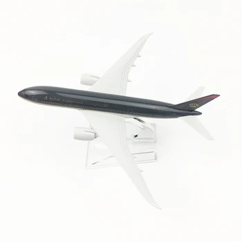 

14CM Diecast 1:400 Scale Airplane B787 Model with Base Alloy Aircraft Plane Toy Model Royal Jordan Airlines 787 Plane Model Gift