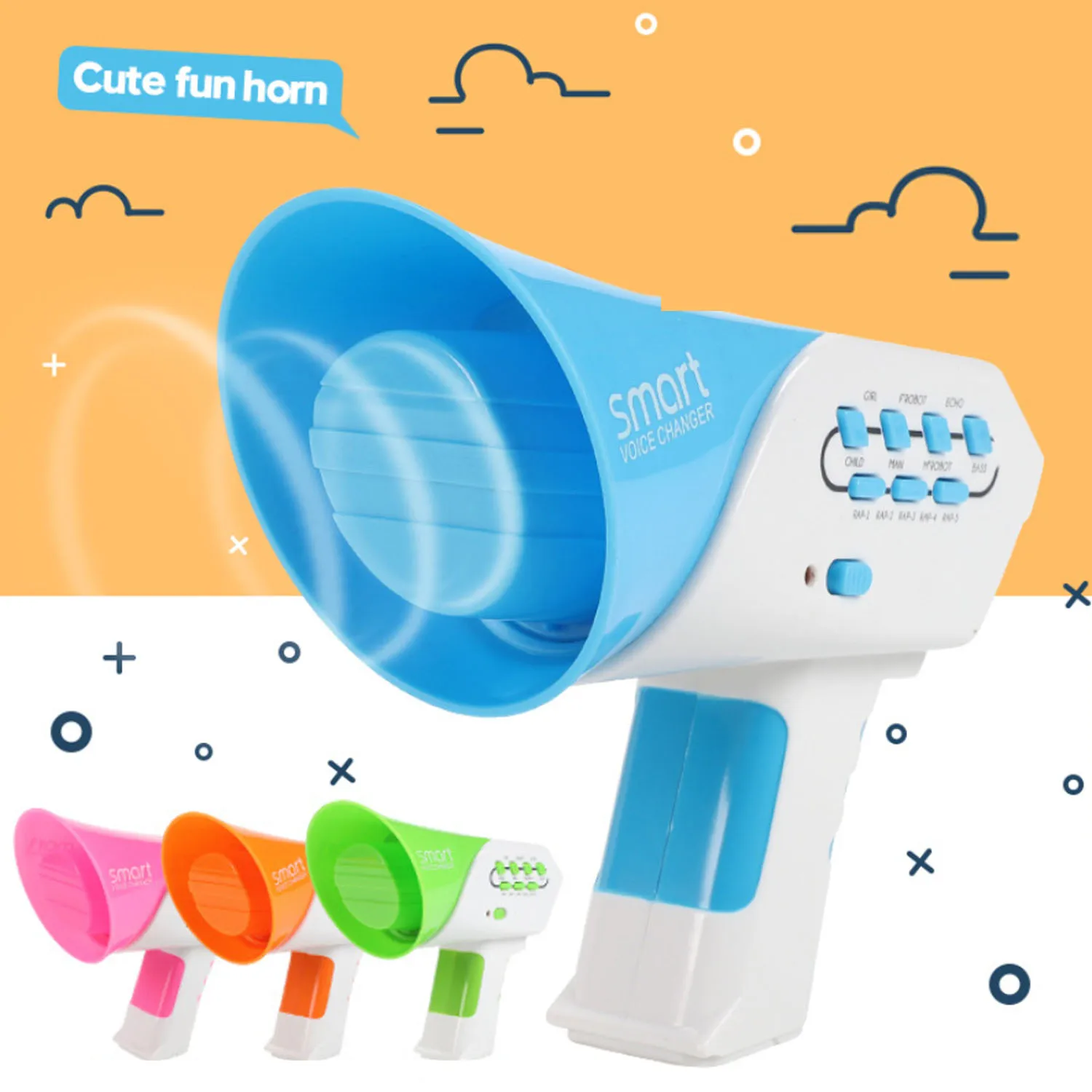 Kids Voice Changer Toy Funny Loudspeaker Megaphone Voice changing Intercom Electronic Toys with 7 Sounds Effects Educational Toy