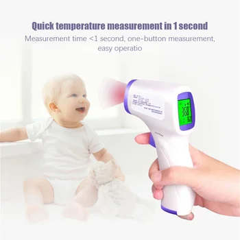 

Infrared Digital Baby Thermometer LCD Body Measurement Forehead Ear Non-Contact Adult Body Fever IR Children Thermometer