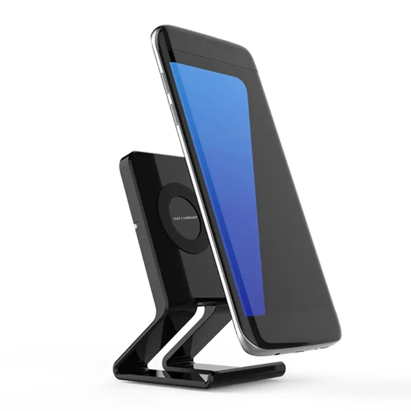 1Set 10W Fast Wireless Charger Qi-Certified Charging Stand Desktop Phone Holder X6HA