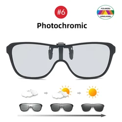 2024 Trending Polarized Clip-On Sunglasses with Large Frame and Mirror Lens - One Size (6 Photochromic)