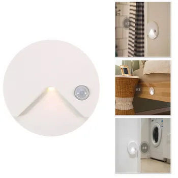

CHCLITS USB Rechargeable PIR Motion Sensor Light Control LED Night Lamp Wall Light for Cabinet Toilet Aisle