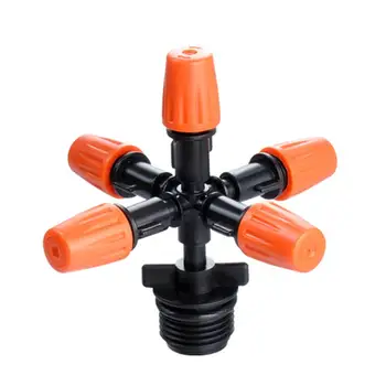 

Drip Emitters 5Head Garden Spray Nozzle Greenhouse Automatic Sprinkler Adapter Water Flow Drip Irrigation System 30FP13