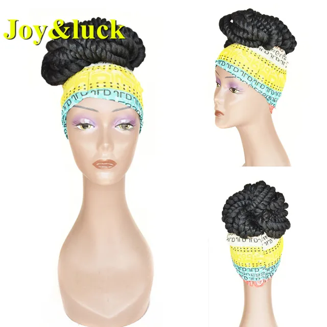 Headband Synthetic Wig Short Afro Kinky Curly Hair Wigs For Black Women Fluffy Curls Hairband African Turban Wrap Hair 06
