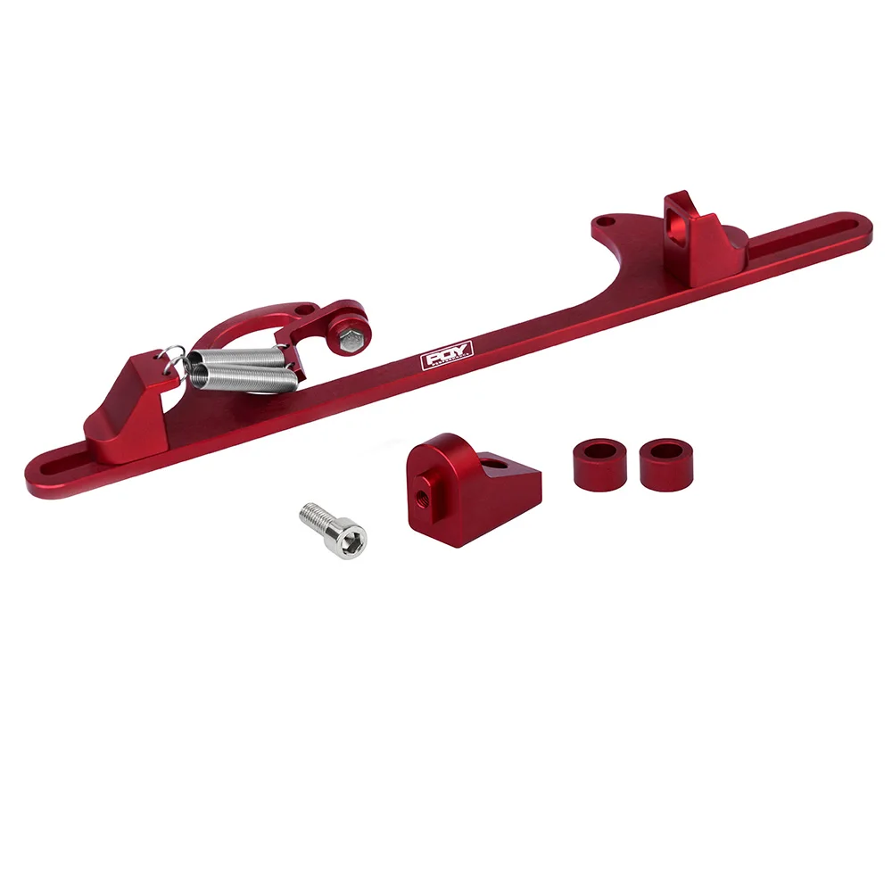 LZONE-Заготовка алюминиевый Дроссельный кабель Кронштейн для Ford Cable Fit Quick Fuel 4150 и 4160 карбюратор 350 FF JR-TCB01 - Цвет: Красный