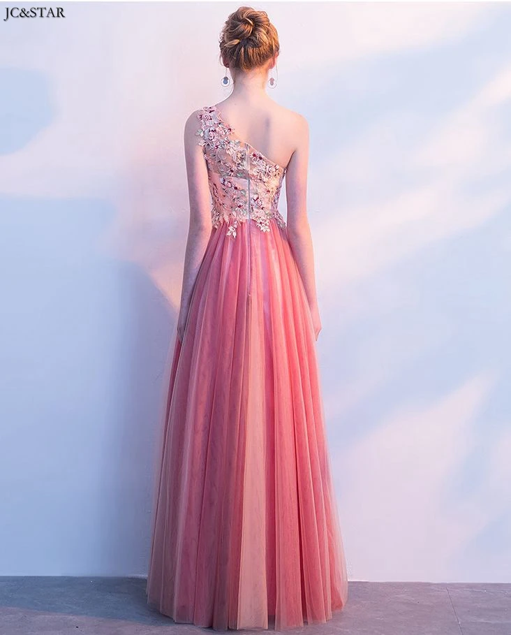 Vestido boda mujer invitada Новое Марлевое Платье трапециевидной формы на одно плечо с вышивкой арбуз красное платье подружки невесты большие размеры для гостей на свадьбу