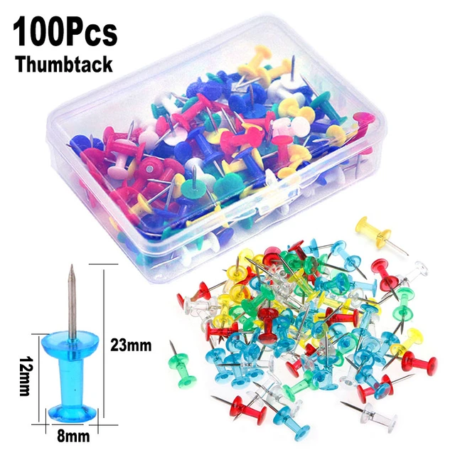 100pcs vintage thumb tacks cute thumbtacks colored thumb tacks