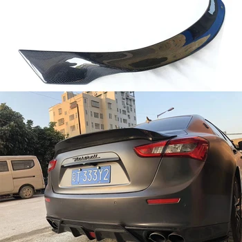 

Maserati Ghibli 3.0T S Q4 2014-2019 Carbon Fiber rear boot Wing Spoiler Rear Roof Spoiler Wing Trunk Lip Boot Cover Car Styling