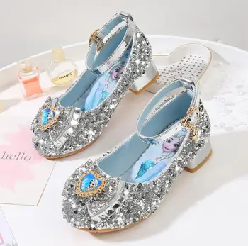 

Flowers Girls Princess Shoes Sandals New Brand Summer Children Wedding Shoes For Student Glitter Kids Party Shoe Size