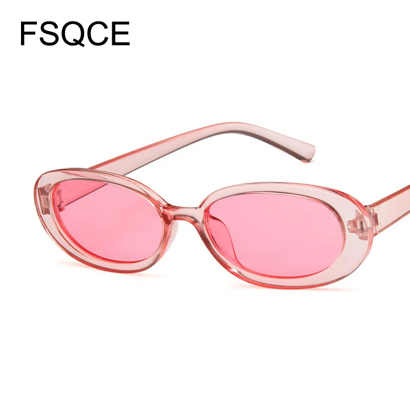 Pink Retro Sunglasses Oval Sunglasses Women Retro Brand Designer Vintage Ladies Cat Eye Pink Sun Glasses UV400 Nicki Minaj